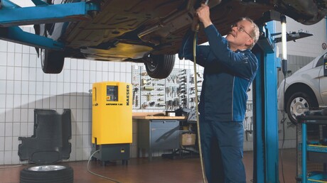 Les stations d'air comprimé AIRCENTER pour les centres de montage des pneus, la maintenance générale, les courses et les compétitions automobiles