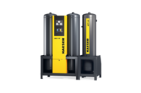 Sécheur par adsorption combiné à une colonne à charbon actif pour de l'air comprimé techniquement déshuilé.